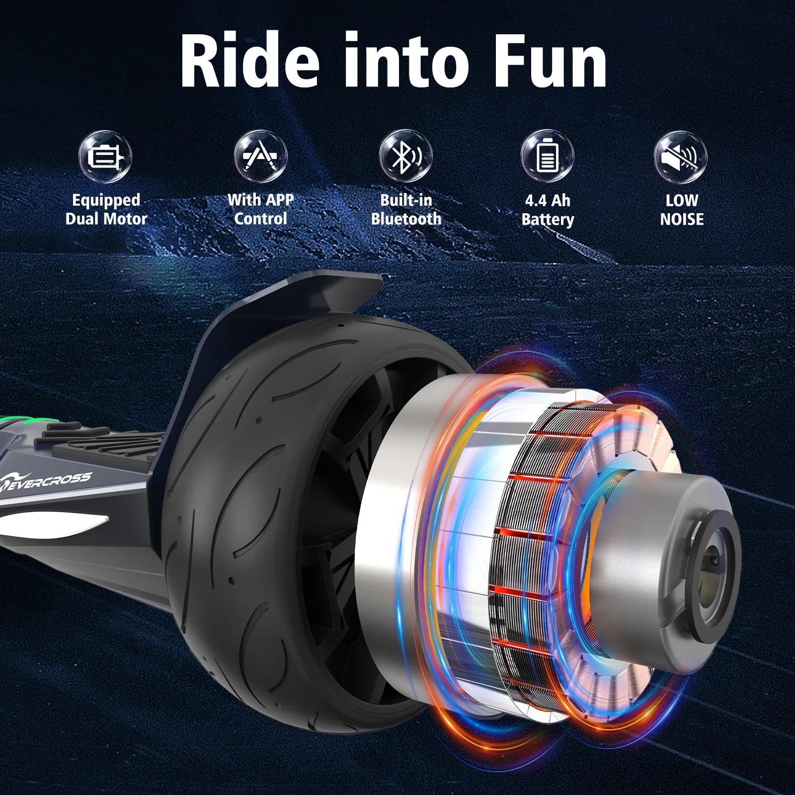 EVERCROSS EV5 8.5” Off-Road Hoverboard, All-Terrain Hoverboard - Image 7
