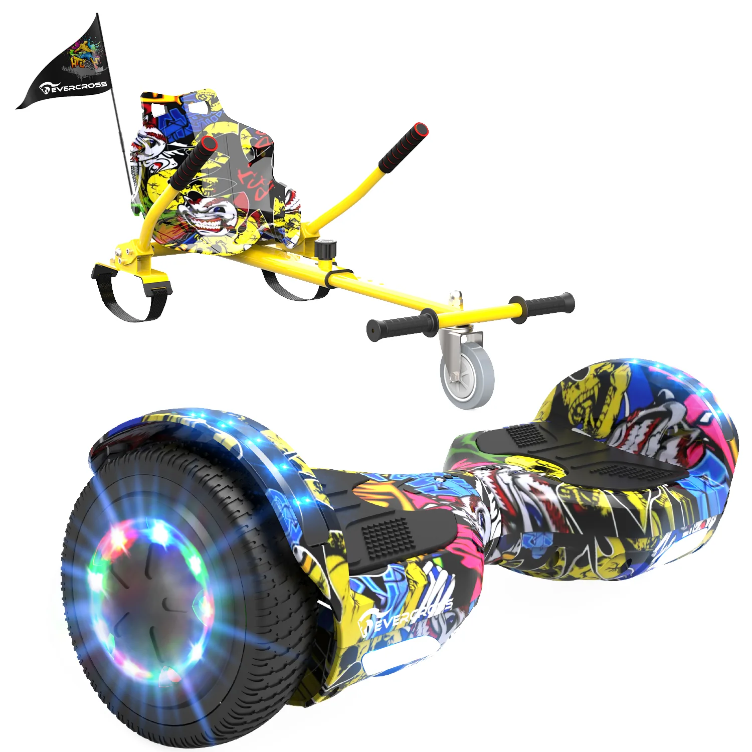 EVERCROSS XP10 Hoverboard, 6.5 Inch Self Balancing Scooter with Seat - Image 3